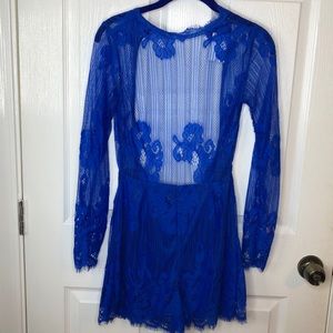 Blue lace Charlotte Russe Romper